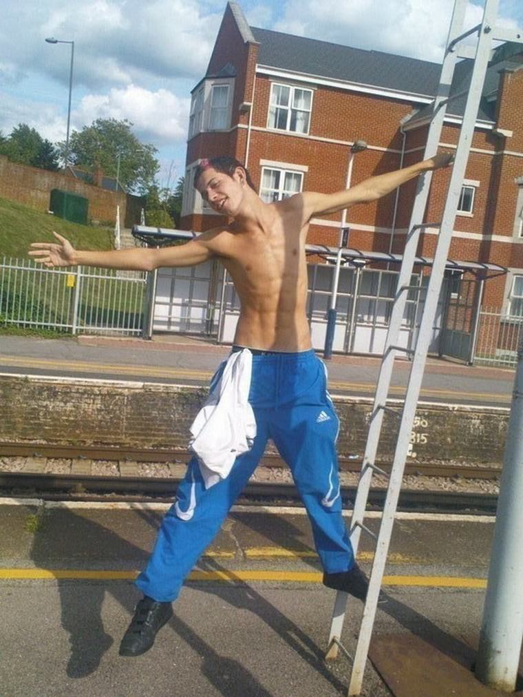 Shirtless Boi at the Station